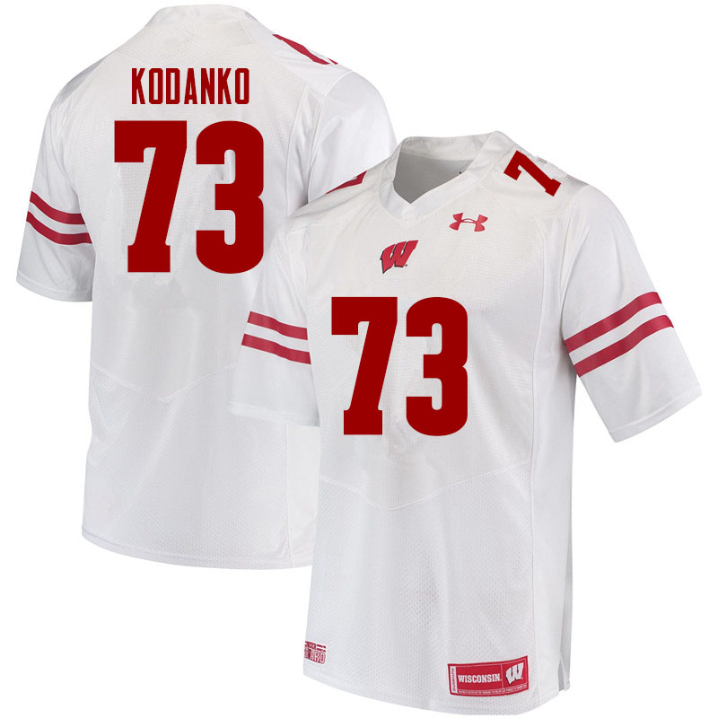 Wisconsin Badgers Men's #73 Kerry Kodanko NCAA Under Armour Authentic White College Stitched Football Jersey AY40F43XV